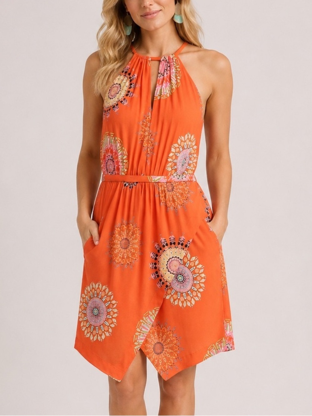 Floreat Anthropologie Livia Sleeveless Halter Mini Dress 4 25778